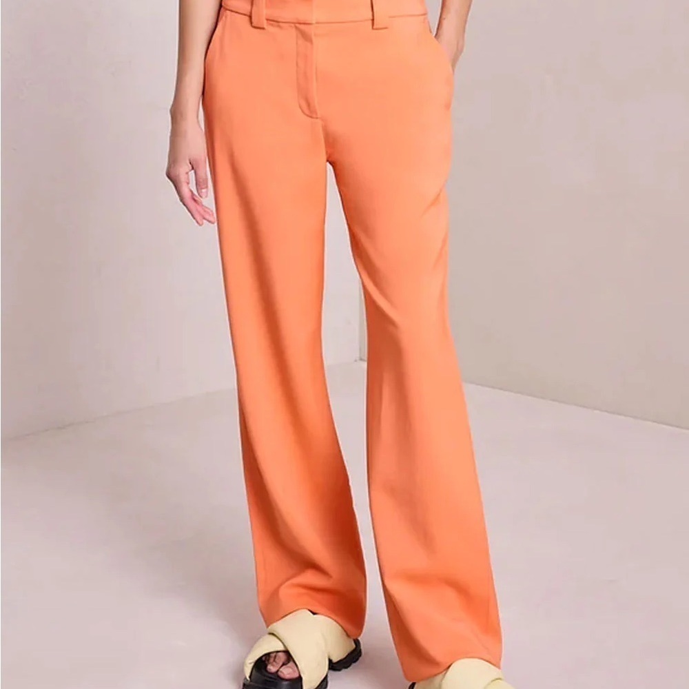 NEW! A.L.C. Kennedy Trouser Pants Clementine Orange Straight Legs